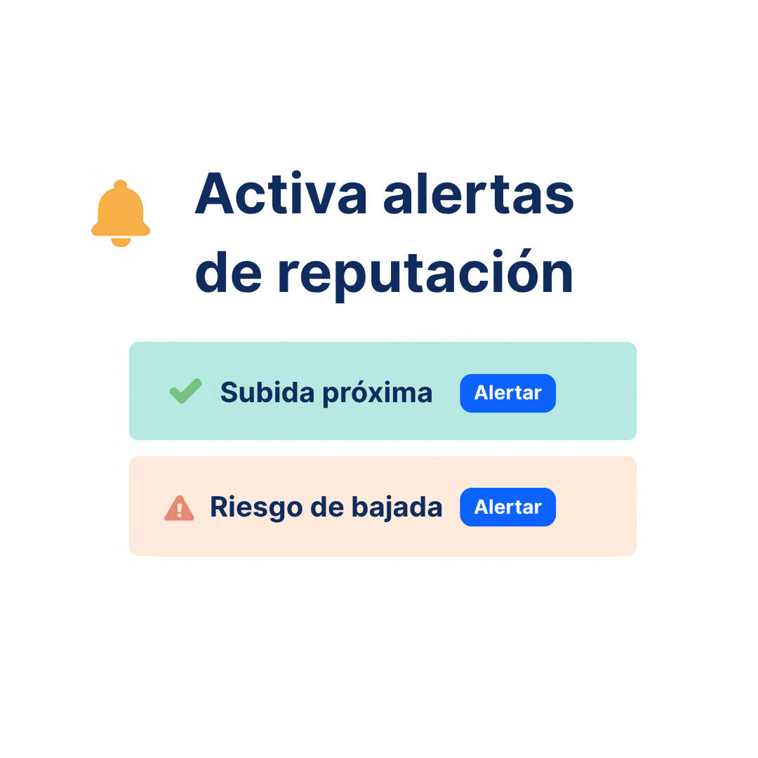alertas de subida de tu nota de google y de bajada en tu cuenta de Localbox